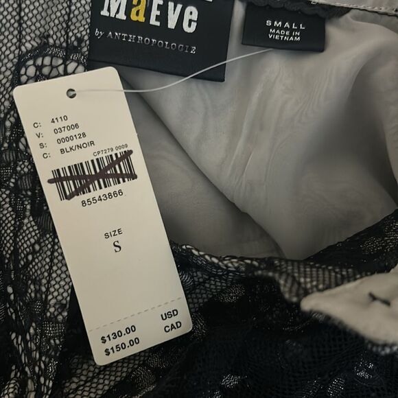 NWT Anthropologie Maeve Lace Sheer Long Sleeve Button Down Blouse/Shirt size S - Picture 13 of 14